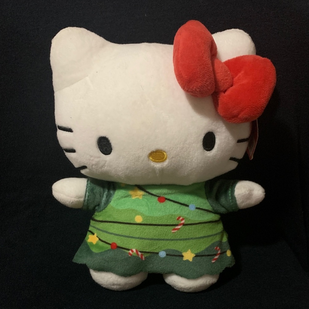 Hello Kitty Holiday Christmas Tree Dress Plush 8” NWT